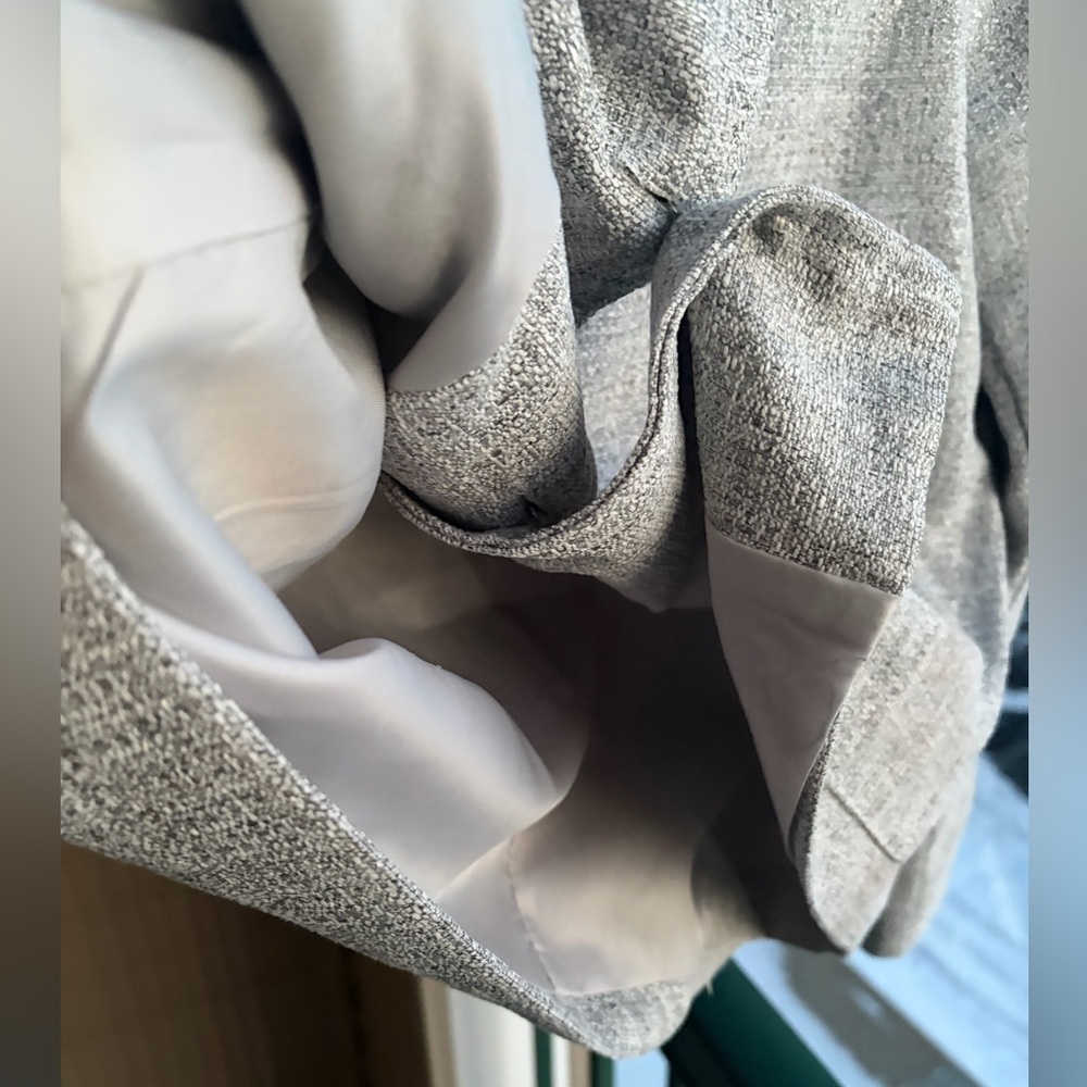 🆕 To My Lovers Gray Tweed Cropped Jacket Blazer Gold Crest Buttons Lined Size M - Picture 14 of 17